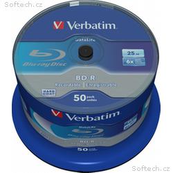 VERBATIM BD-R SL (6x, 25GB),NON-ID, 50 cake