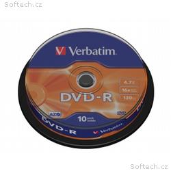 VERBATIM DVD-R(10-Pack)Spindl, MattSlvr, 16x, 4.7G