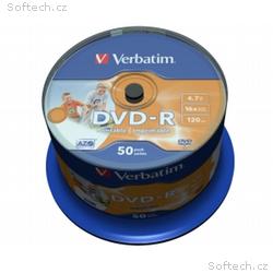 VERBATIM DVD-R AZO 4,7GB, 16x, printable, spindle 