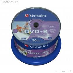 VERBATIM DVD+R AZO 4,7GB, 16x, printable, spindle 