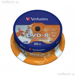 VERBATIM DVD-R AZO 4,7GB, 16x, printable, spindle 