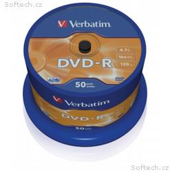 VERBATIM DVD-R(50-Pack)Spindl, MattSlvr, 16x, 4.7G