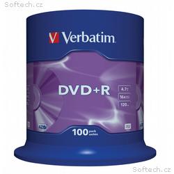 VERBATIM DVD+R(100-Pack)Spindl, MattSlvr, 16x, 4.7