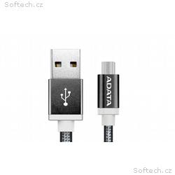 ADATA Micro USB kabel pletený 1m černý