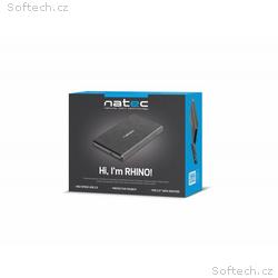 Externí box pro HDD 2,5" USB 2.0 Natec Rhino, čern