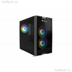 Genesis IRID 353, Micro Tower, Transpar., Černá