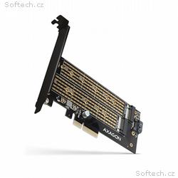 AXAGON PCEM2-D, PCIe x4 - M.2 NVMe M-key + SATA B-