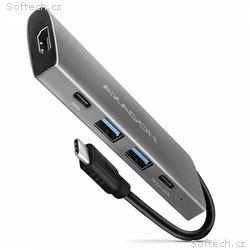 AXAGON HMC-5G2, USB 10Gbps hub, porty 2x USB-A, 2x