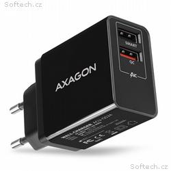 AXAGON ACU-QS24, QC & SMART nabíječka do sítě 24W,