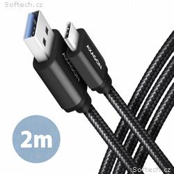 AXAGON BUCM3-AM20AB, SPEED kabel USB-C <-> USB-A, 