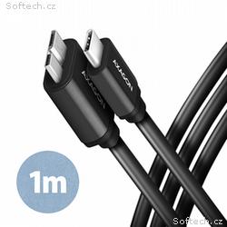 AXAGON BUMM3-CM10AB, SPEED kabel Micro-B USB <-> U