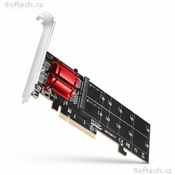 AXAGON PCEM2-ND, PCIe x8 řadič - 2x M.2 NVMe M-key