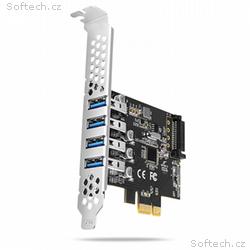 AXAGON PCEU-43RS, PCIe řadič, 4x USB 3.2 Gen 1 por