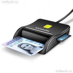 AXAGON CRE-SM3SD, USB-A FlatReader čtečka Smart ca