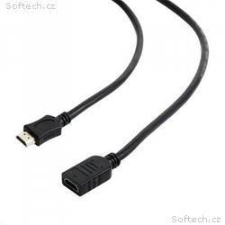 Kabel HDMI-HDMI M, F 1,8m, 1.4, prodlužovací černý