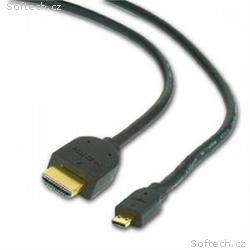 Kabel HDMI-HDMI micro 1,8m, 1.3, M, M stíněný,zl.,