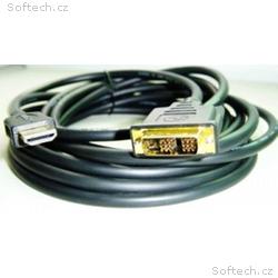 Kabel HDMI-DVI 1,8m, M, M stín.,zlacené kontakty 1