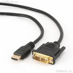 Kabel HDMI-DVI 0,5m, M, M stín., zlacené konekt. 1