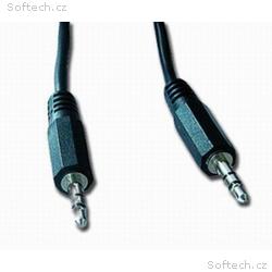 Kabel přípojný jack 3,5mm M, M, 1,2m, audio