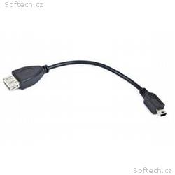 Kabel USB AF, mini BM, OTG, 15cm pro tab. a tel.