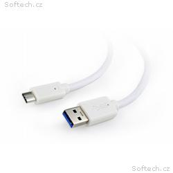 Kabel CABLEXPERT USB 3.0 A - USB-C M, M, 1m, bílý