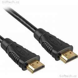 PremiumCord HDMI High Speed + Ethernet kabel, zlac