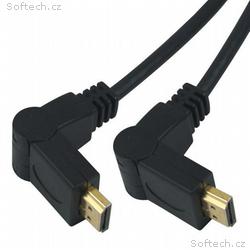 PremiumCord Kabel HDMI A - HDMI A M, M 15m, rotačn