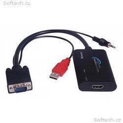 PremiumCord konvertor VGA+audio na HDMI