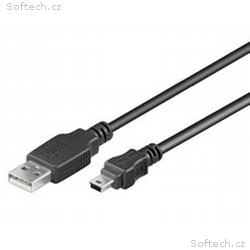 PremiumCord Kabel mini USB, A-B, 5pinů, 1m