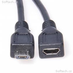 PremiumCord Kabel prodlužovací micro USB 2.0 male-