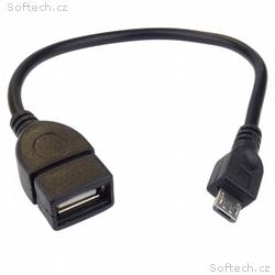PremiCord USB kab redukce A, fem-MicroUSB, mal20cm