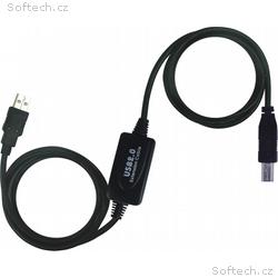 PremiumCord USB 2.0 repeater a propojovací kabel A