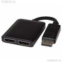PremiumCord adaptér DisplayPort - 2x DisplayPort, 