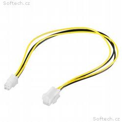 PremiumCord kabel napájecí prodluž. P4(4piny) 34cm