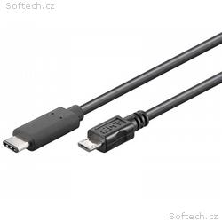 PremiumCord Kabel USB konektor C, male - USB 2.0 M