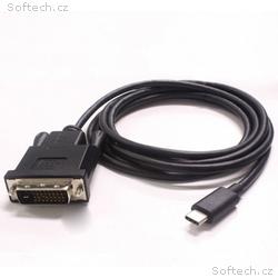 PremiumCord Kabel USB-C na DVI, FullHD@60Hz, 1,8m