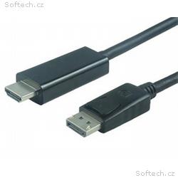 PremiumCord DisplayPort na HDMI kabel 2m M, M