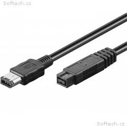 PremiumCord FireWire 800 kabel, 1,8m, 9pin-6pin
