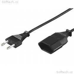 PremiumCord Kabel síťový prodlužovací dvojvidlice 
