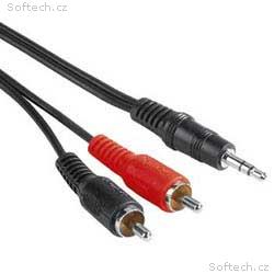 PremiumCord Kabel Jack 3.5mm-2xCINCH M, M 2m
