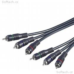 PremiumCord Kabel 3x CINCH-3x CINCH M, M 2m HQ