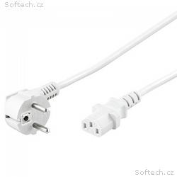 PremiumCord Kabel síťový 230V k počítači 2m bílý