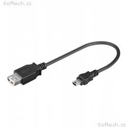PremiumCord USB redukce kabel USB A, female - Mini