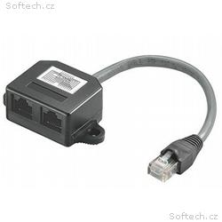 PremiumCord Modulární RJ45 distributor 2 porty par