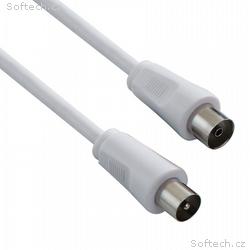 PremiumCord TV propojovací kabel M, F 75 Ohm 2m