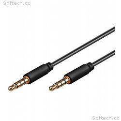 PremiumCord Jack 3.5mm 4 pinový M, M 0,5m
