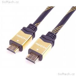 PremiumCord designový HDMI 2.0 kabel, zlacené kone