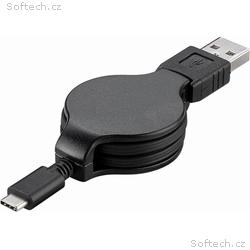 PremiumCord Kabel USB 3.1 C, M - USB 2.0 A, M, cha
