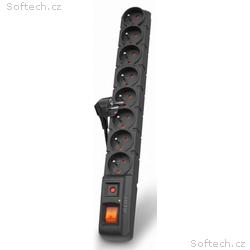 Acar S8 3m kabel, 8 zásuvek, přepěťová ochrana, če