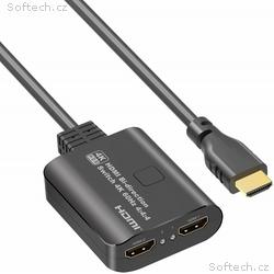 PremiumCord HDMI 2.0 Switch 4K@60Hz, 4:4:4 obousmě
